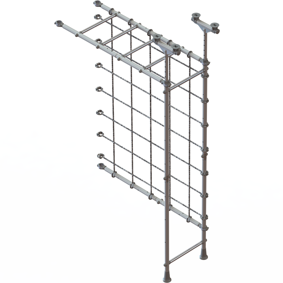 LIMIKIDS Monkeybars with Net Grey