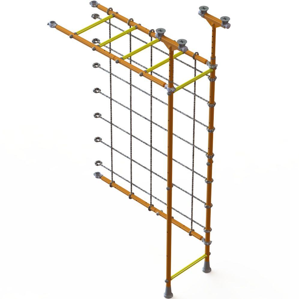 LIMIKIDS Monkeybars with Net Orange